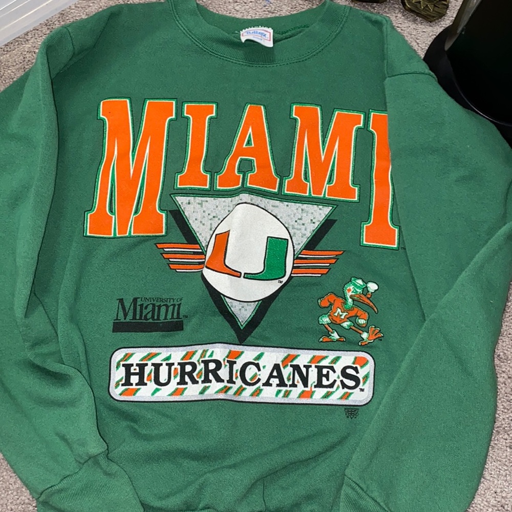 Miami Hurricanes crewneck- vintage look
